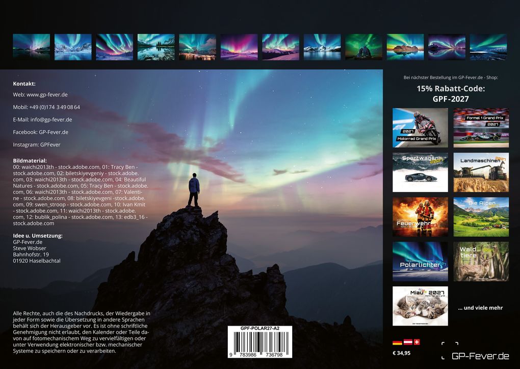 Weitere Ansicht: Polarlichter - grandiose Naturschauspiele - 2027 - Kalender DIN A2