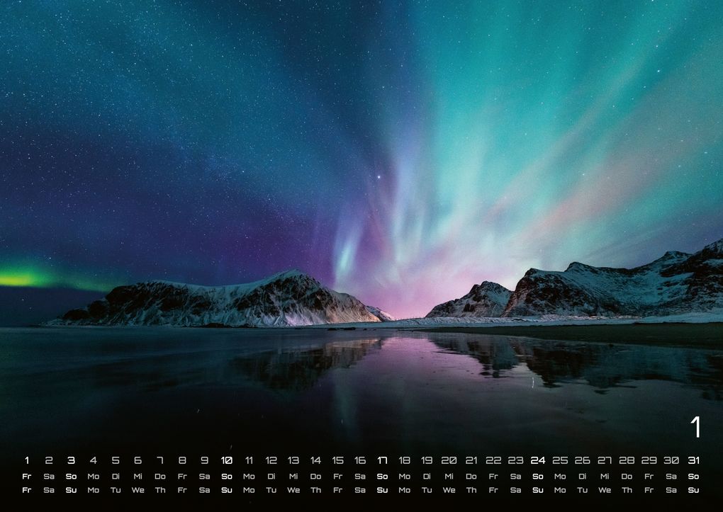 Weitere Ansicht: Polarlichter - grandiose Naturschauspiele - 2027 - Kalender DIN A2