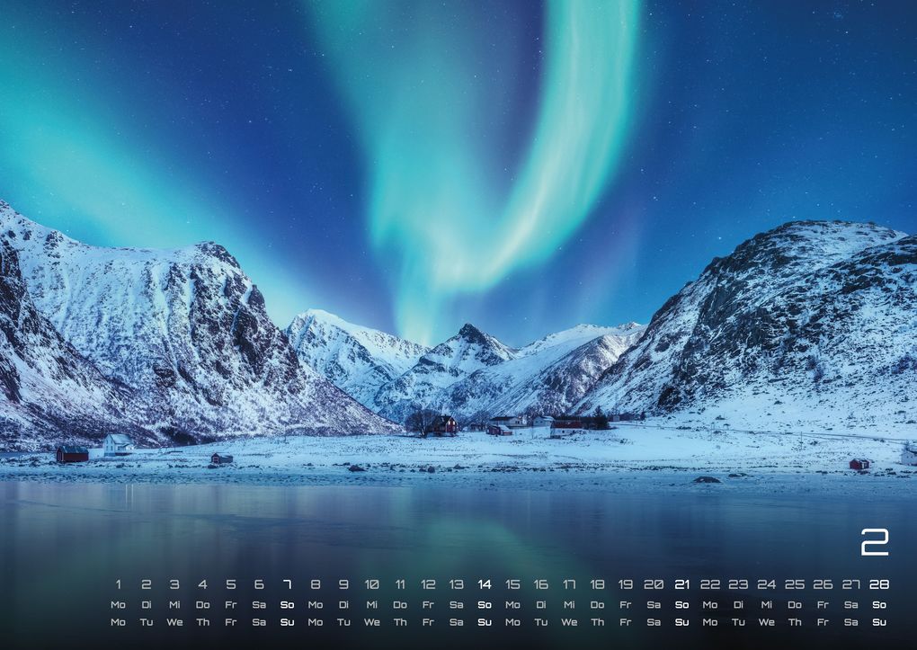 Weitere Ansicht: Polarlichter - grandiose Naturschauspiele - 2027 - Kalender DIN A2