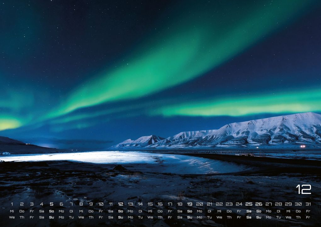 Weitere Ansicht: Polarlichter - grandiose Naturschauspiele - 2027 - Kalender DIN A2
