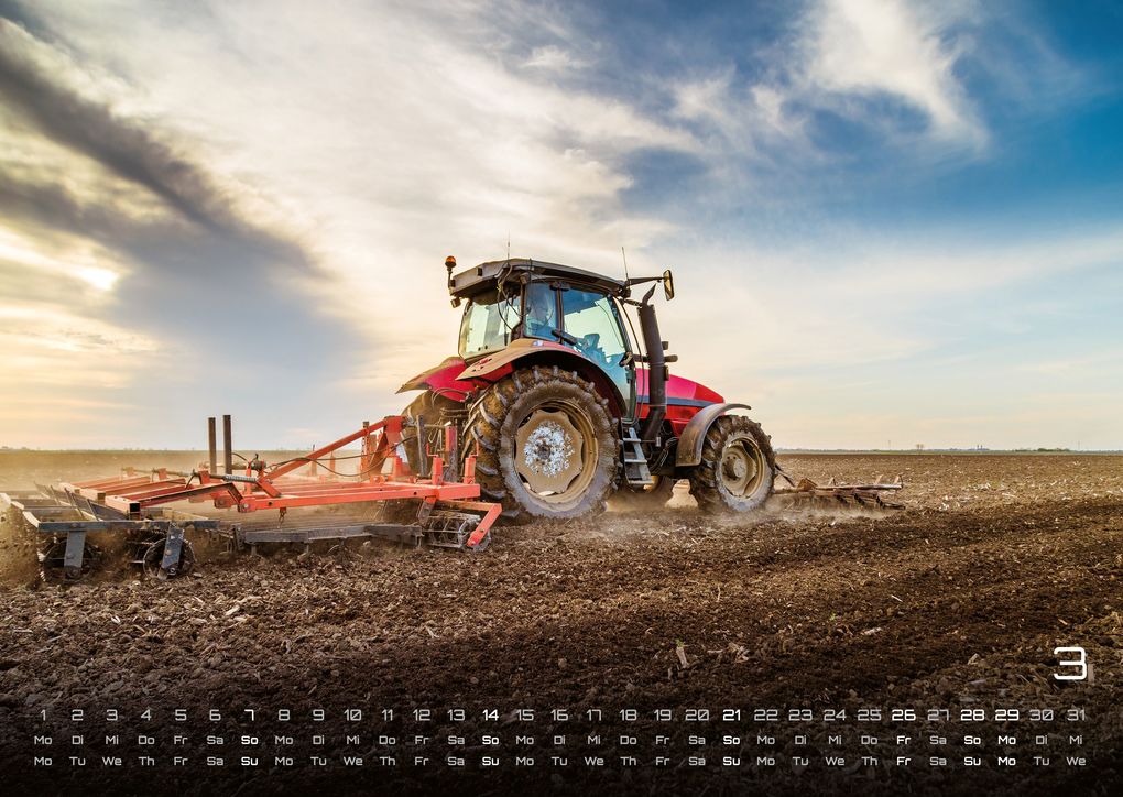 Weitere Ansicht: Landmaschinen - Traktor - 2027 - Kalender DIN A3