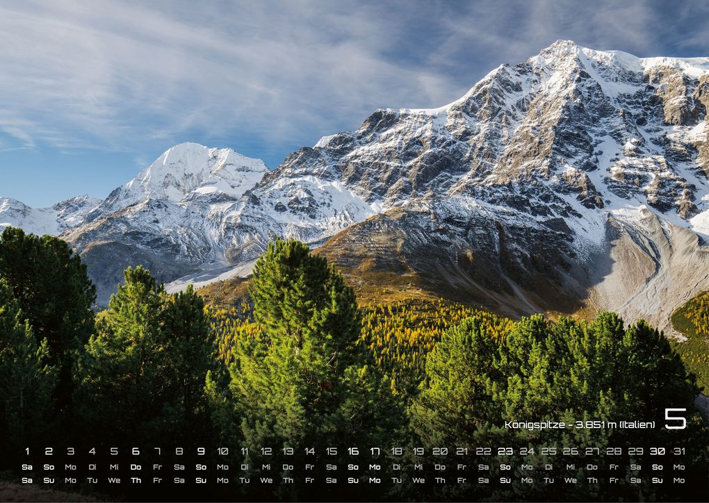 Weitere Ansicht: Die Alpen - dem Himmel so nah - 2027 - Kalender DIN A3