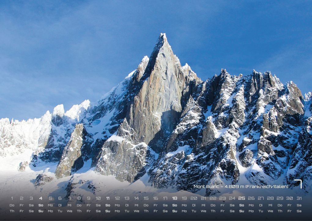 Weitere Ansicht: Die Alpen - dem Himmel so nah - 2027 - Kalender DIN A3