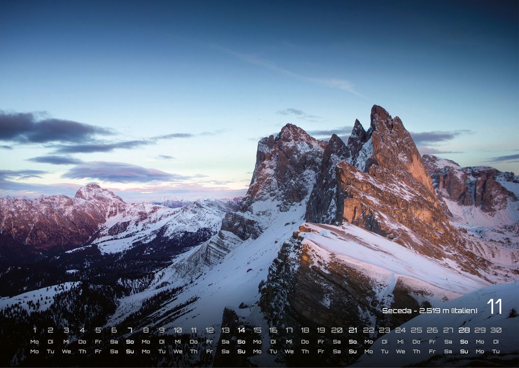 Weitere Ansicht: Die Alpen - dem Himmel so nah - 2027 - Kalender DIN A3