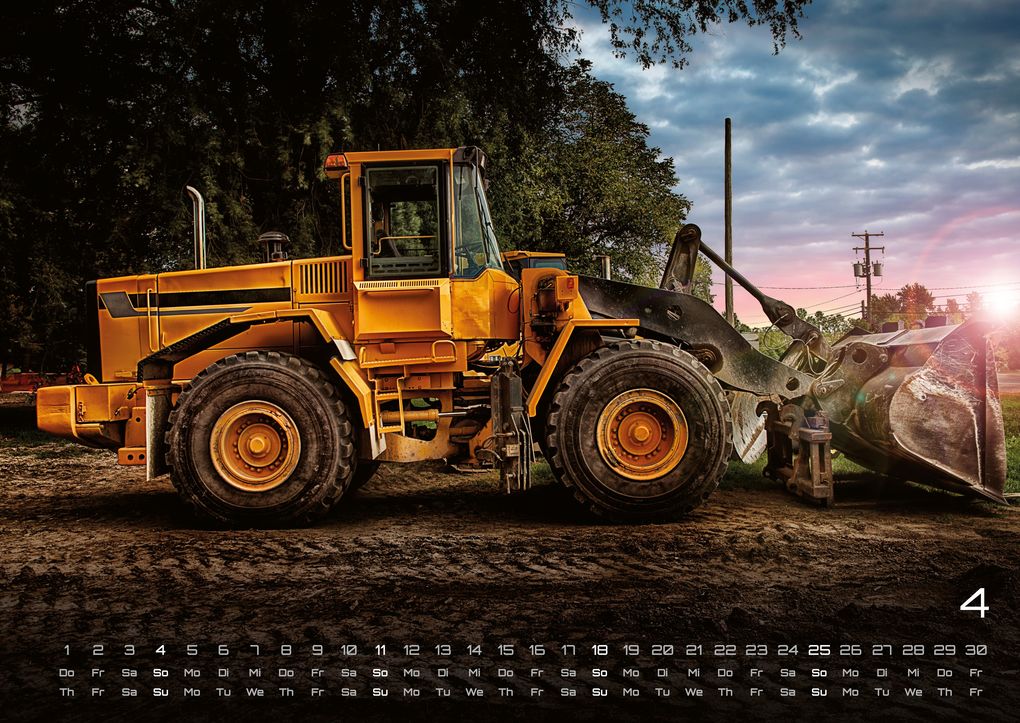 Weitere Ansicht: Baumaschinen - gigantische Bauhelfer - 2027 - Kalender DIN A2