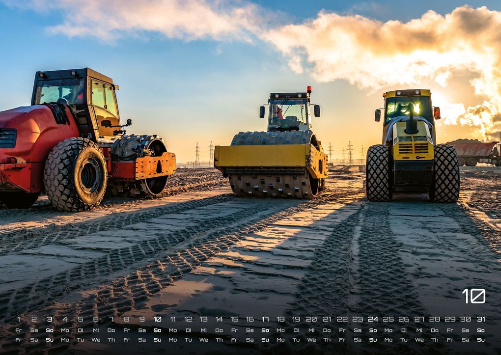 Weitere Ansicht: Baumaschinen - gigantische Bauhelfer - 2027 - Kalender DIN A2