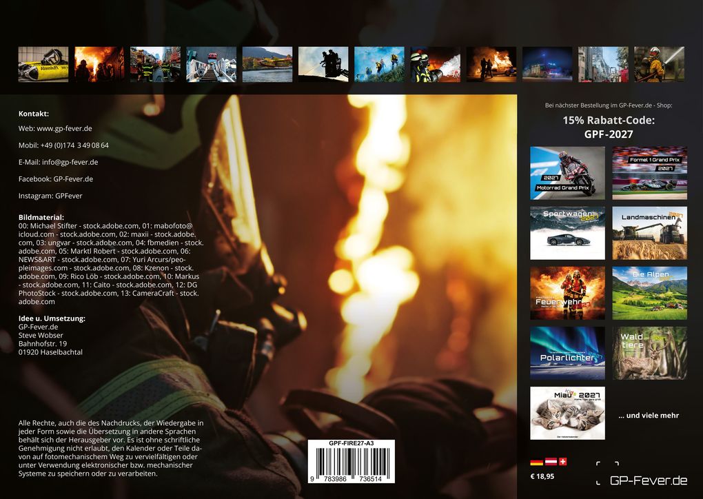 Weitere Ansicht: FIREFIGHTER - Retter in der Not - Feuerwehr - 2027 - Kalender DIN A3