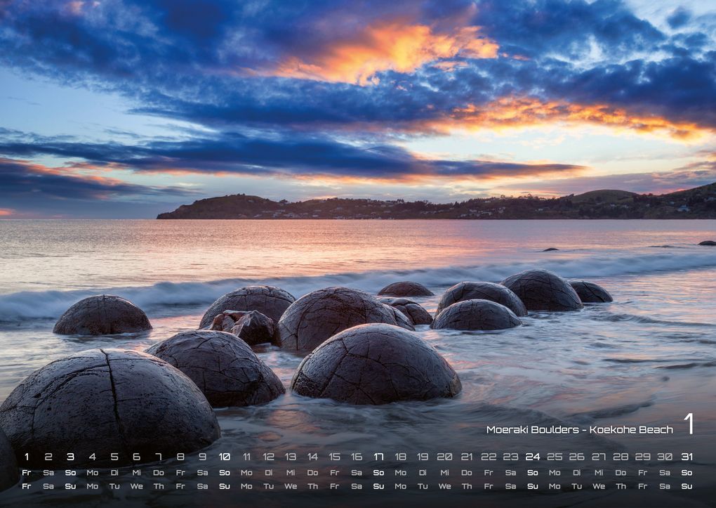 Weitere Ansicht: Neuseeland - Das Land der langen weißen Wolke - 2027 - Kalender DIN A2