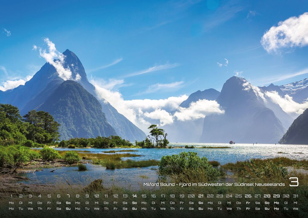 Weitere Ansicht: Neuseeland - Das Land der langen weißen Wolke - 2027 - Kalender DIN A2