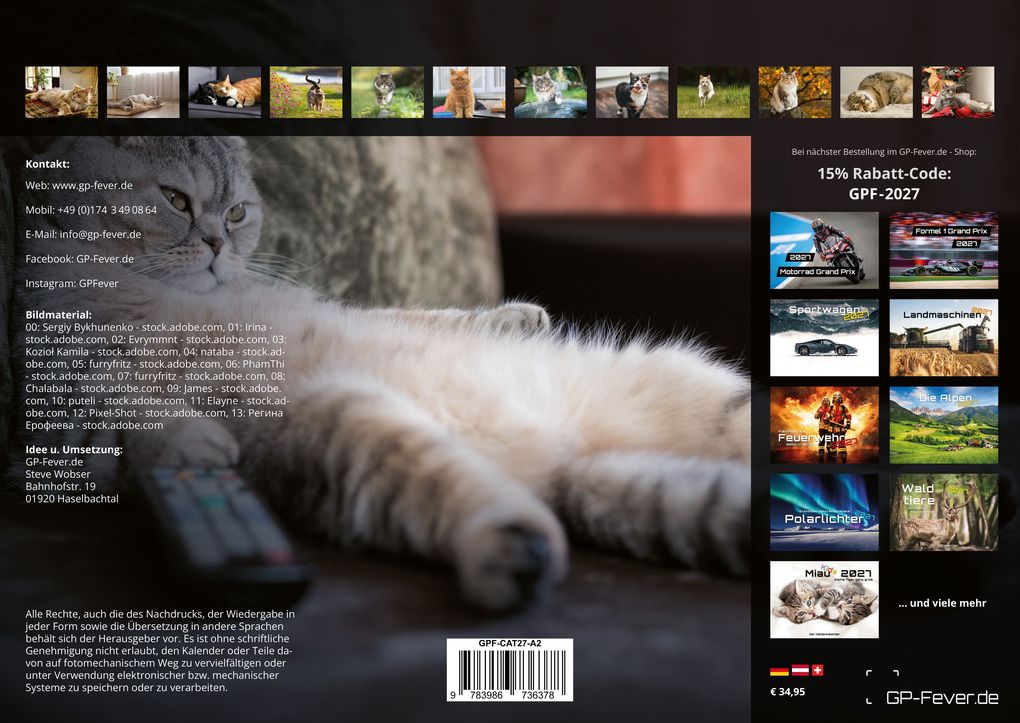 Weitere Ansicht: Miau - Unsere Stubentiger - Der Katzenkalender - 2027 - Kalender DIN A2