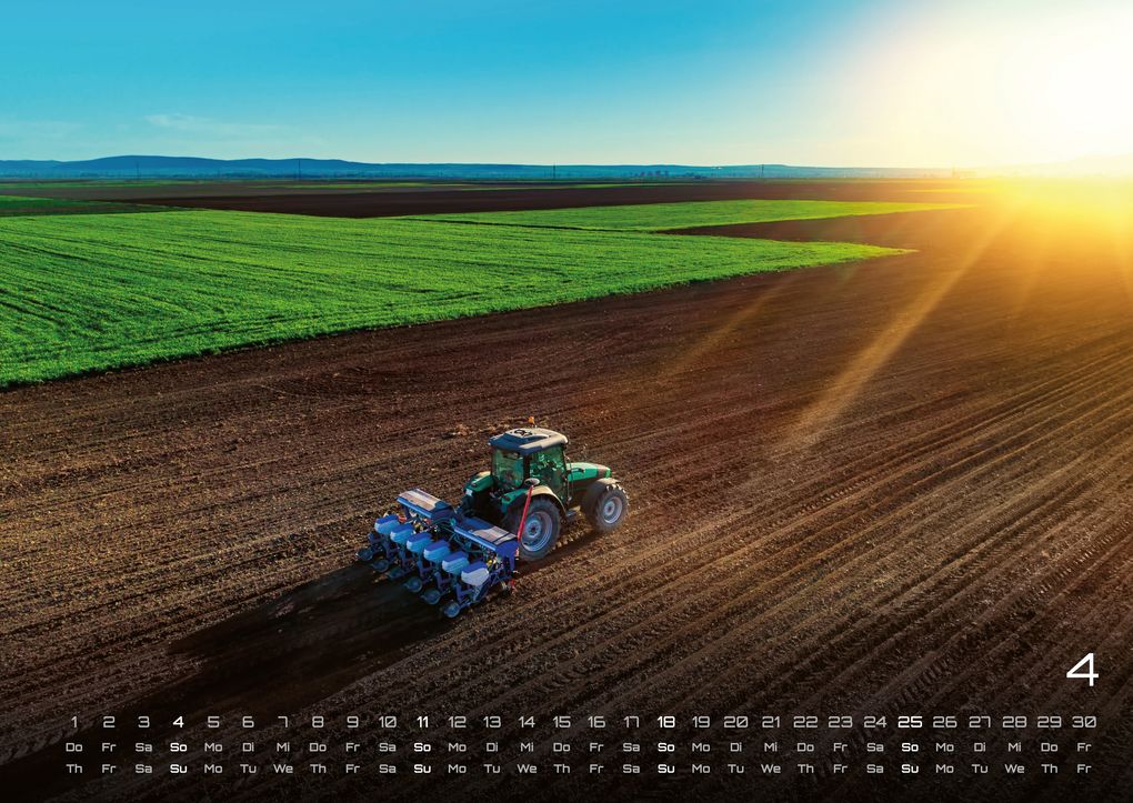 Weitere Ansicht: Landmaschinen - Traktor - 2027 - Kalender DIN A2