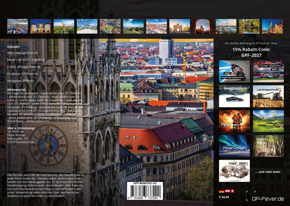 Weitere Ansicht: München - Zwischen Alpenblick und Altstadtflair - 2027 - Kalender DIN A2