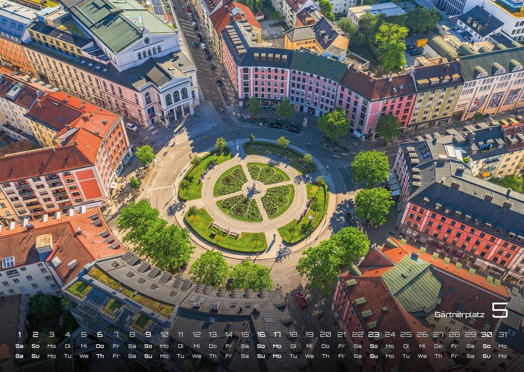 Weitere Ansicht: München - Zwischen Alpenblick und Altstadtflair - 2027 - Kalender DIN A2