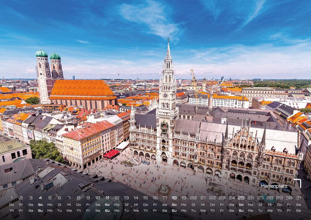 Weitere Ansicht: München - Zwischen Alpenblick und Altstadtflair - 2027 - Kalender DIN A2