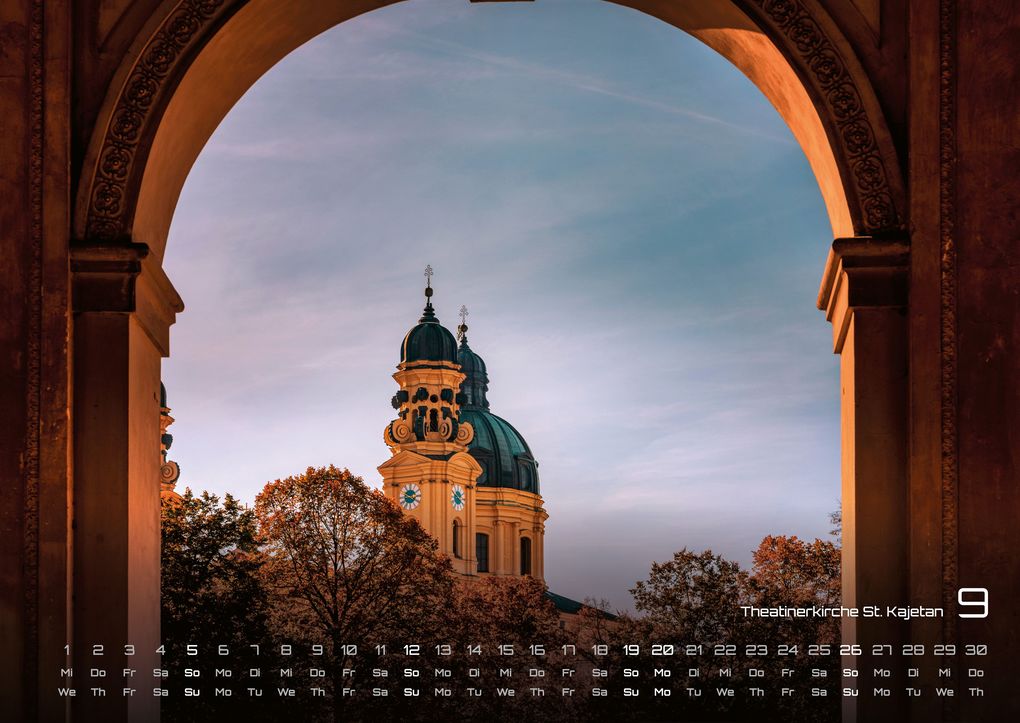 Weitere Ansicht: München - Zwischen Alpenblick und Altstadtflair - 2027 - Kalender DIN A2