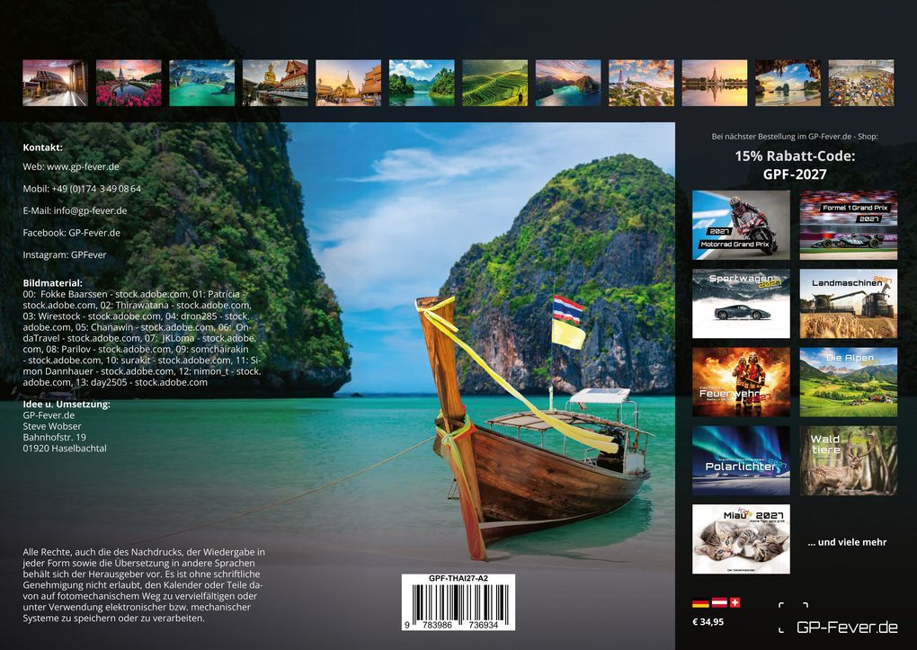 Weitere Ansicht: Thailand - Land of Smiles - 2027 - Kalender DIN A2