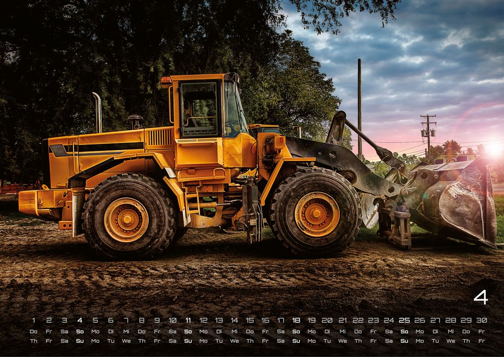 Weitere Ansicht: Baumaschinen - gigantische Bauhelfer - 2027 - Kalender DIN A3