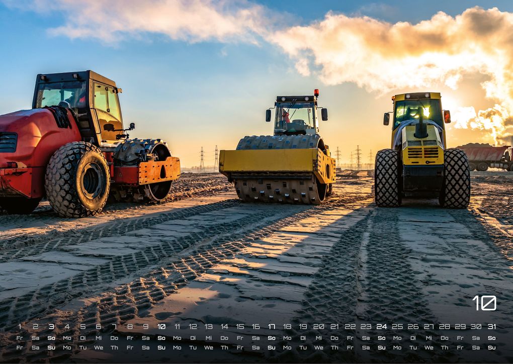 Weitere Ansicht: Baumaschinen - gigantische Bauhelfer - 2027 - Kalender DIN A3