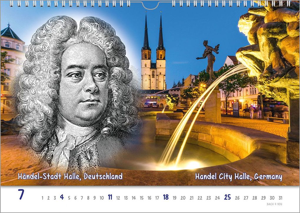 Weitere Ansicht: Komponisten-Kalender, ein Musik-Kalender 2027, DIN A4 | Peter Bach jr.