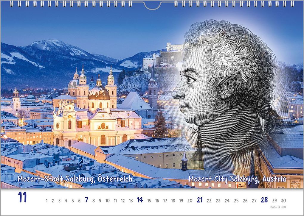 Weitere Ansicht: Komponisten-Kalender, ein Musik-Kalender 2027, DIN A4 | Peter Bach jr.