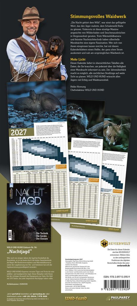 Weitere Ansicht: WILD UND HUND Edition : Mondhelligkeitskalender 2027