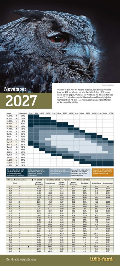 Weitere Ansicht: WILD UND HUND Edition : Mondhelligkeitskalender 2027