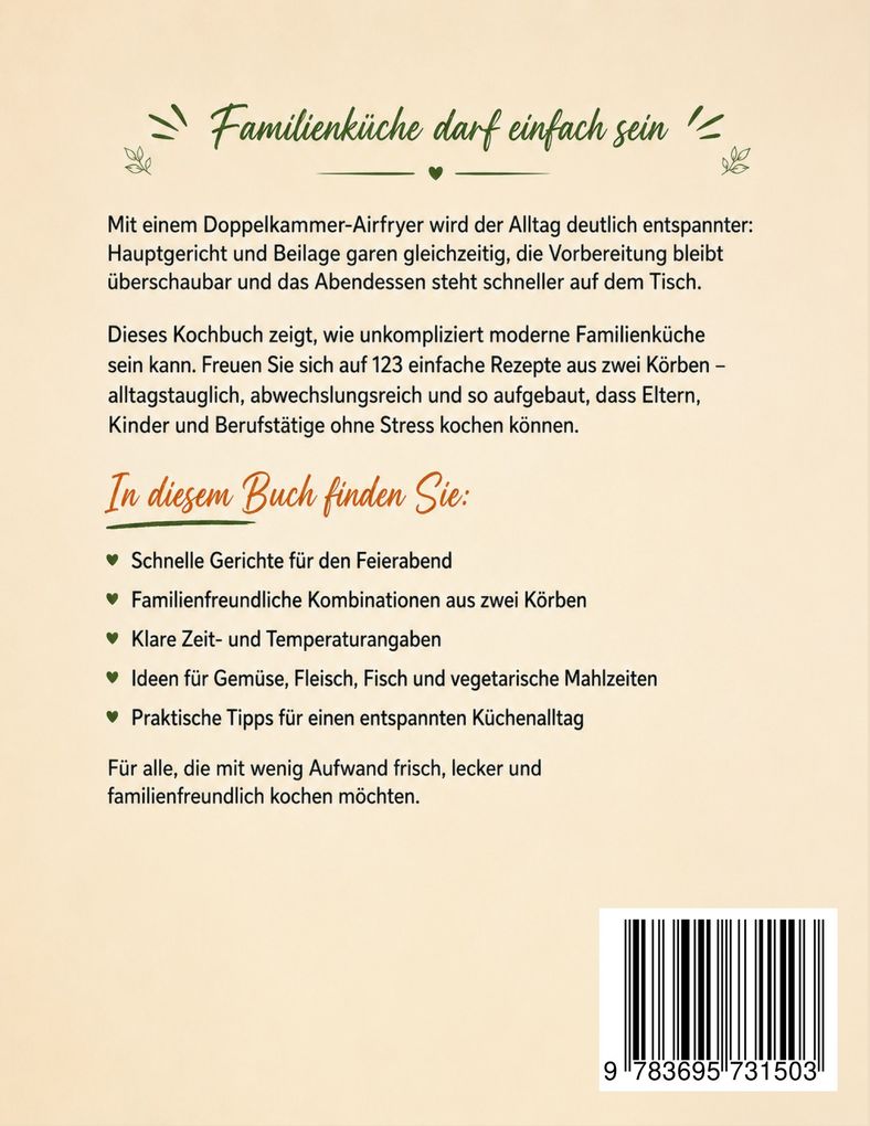 Weitere Ansicht: Das Doppelkammer-Airfryer Kochbuch für Familien | Clara Sonnenberg