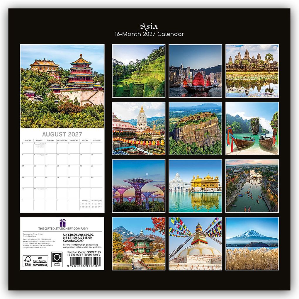 Weitere Ansicht: Asia - Asien 2027 - 16-Monatskalender | The Gifted