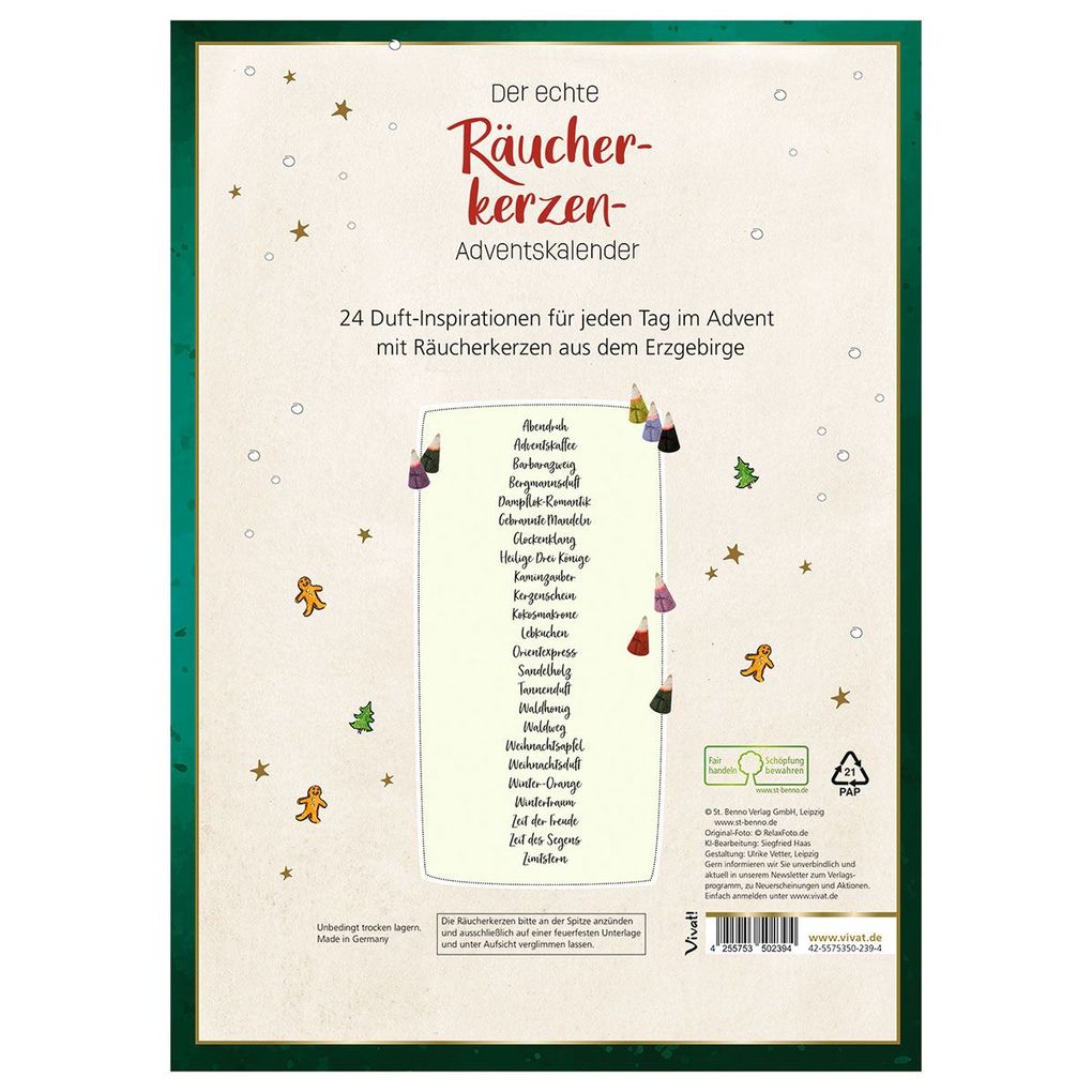 Weitere Ansicht: Der echte Räucherkerzen-Adventskalender