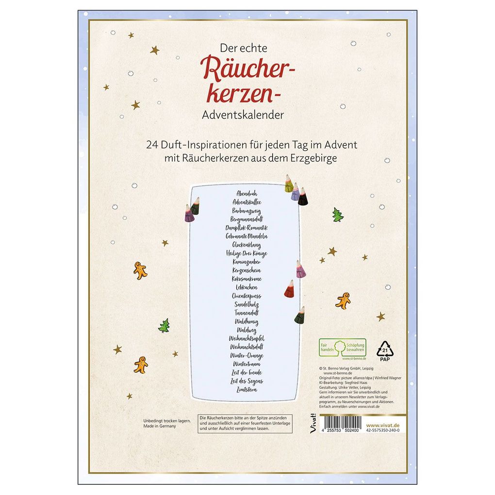 Weitere Ansicht: Der echte Räucherkerzen-Adventskalender