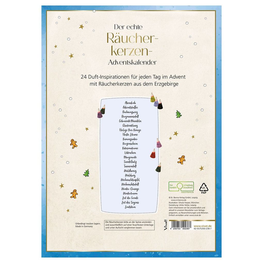 Weitere Ansicht: Der echte Räucherkerzen-Adventskalender