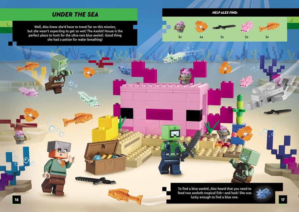 Weitere Ansicht: LEGO® Minecraft® - Suche nach dem seltenen Mob - Mein Wimmel-Stickerspaß