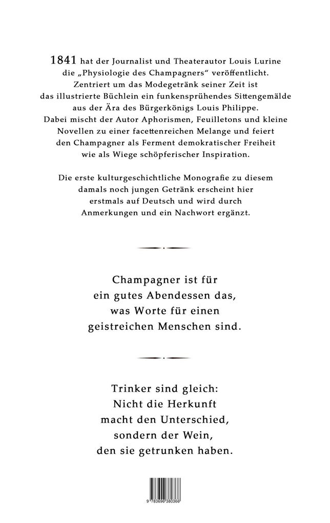 Weitere Ansicht: Physiologie des Champagners | Louis Lurine