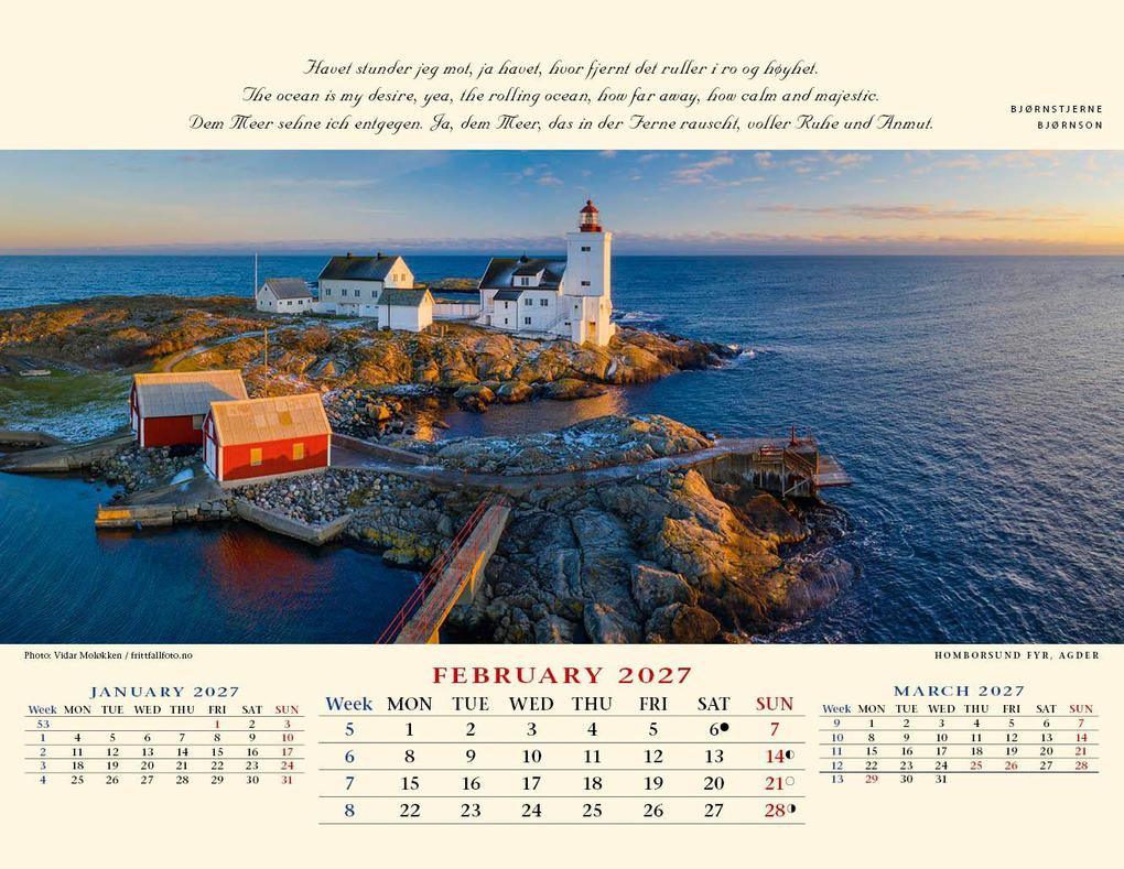 Weitere Ansicht: Panorama Norwegen 2027 Tischkalender
