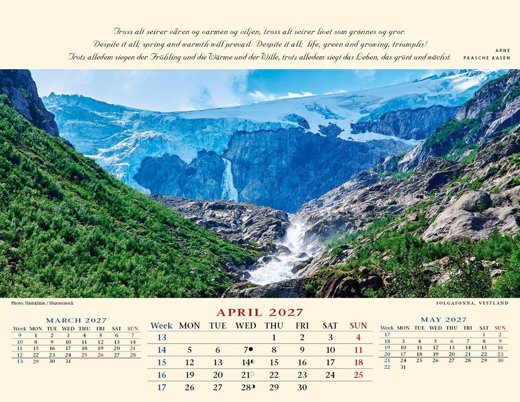Weitere Ansicht: Panorama Norwegen 2027 Tischkalender