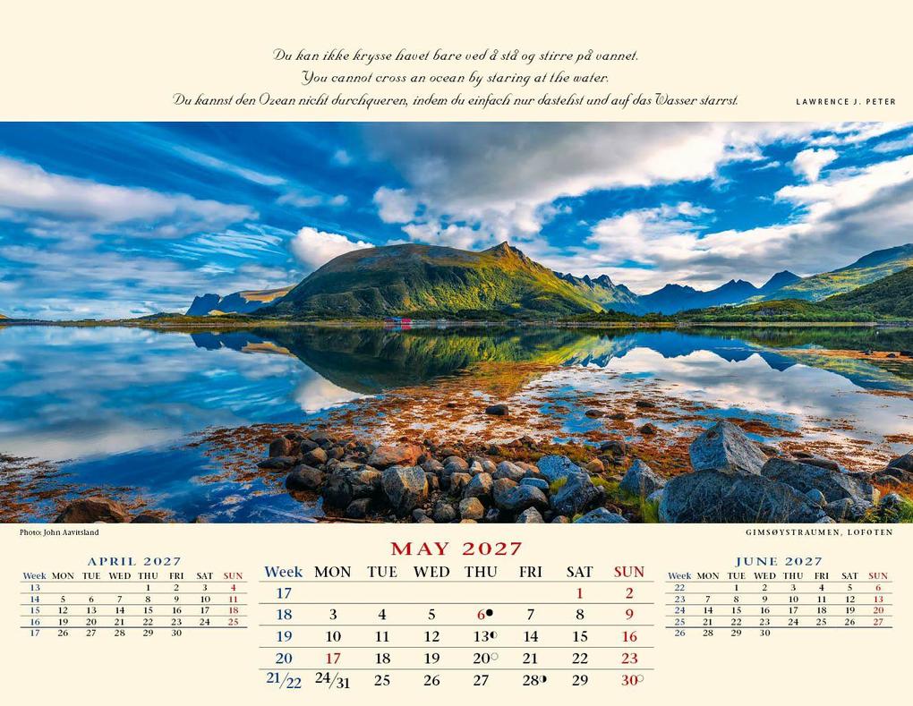 Weitere Ansicht: Panorama Norwegen 2027 Tischkalender