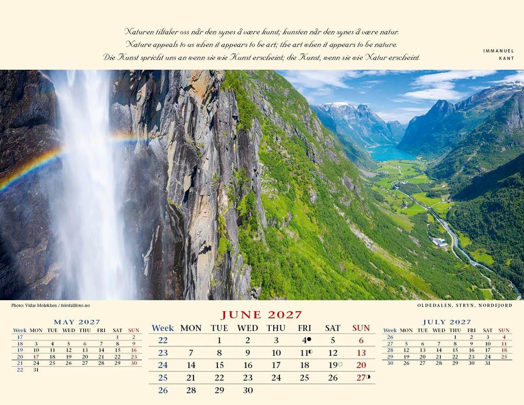 Weitere Ansicht: Panorama Norwegen 2027 Tischkalender