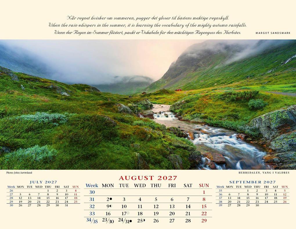 Weitere Ansicht: Panorama Norwegen 2027 Tischkalender