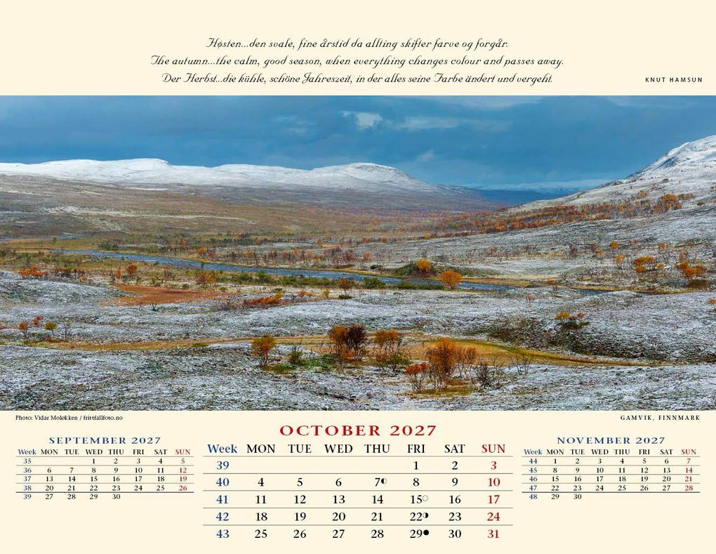 Weitere Ansicht: Panorama Norwegen 2027 Tischkalender