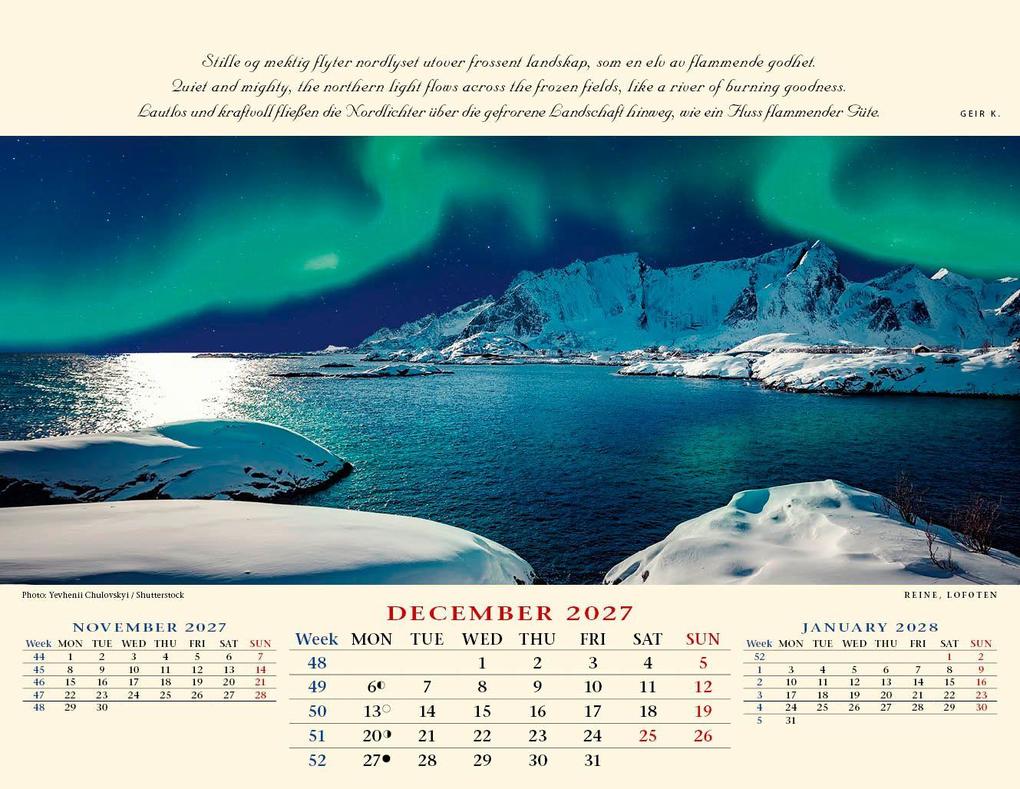 Weitere Ansicht: Panorama Norwegen 2027 Tischkalender