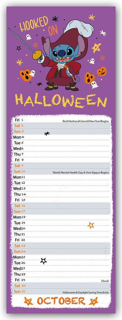 Weitere Ansicht: Disney Stitch 2027 - Slimline-Kalender