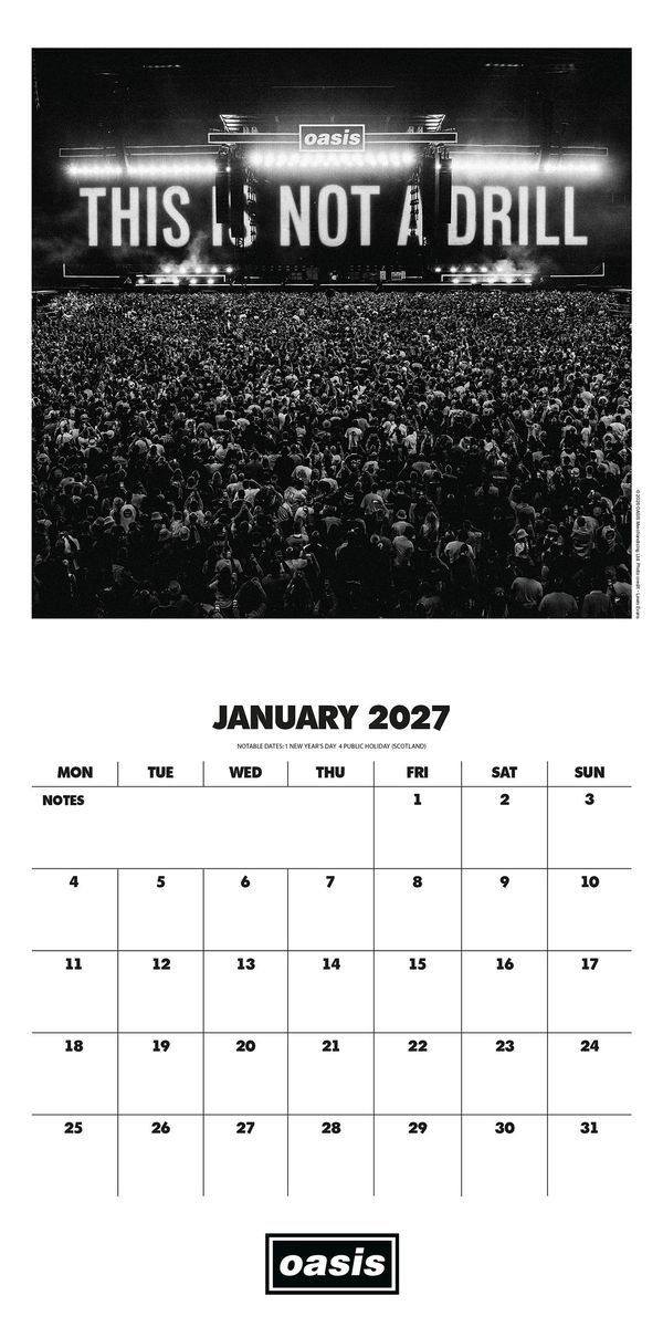 Weitere Ansicht: Oasis - Offizieller Kalender 2027