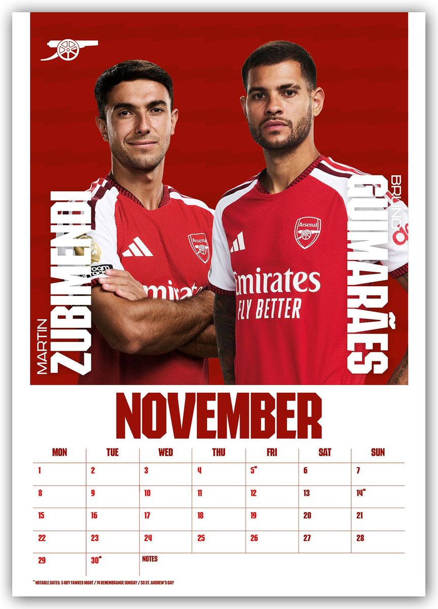 Weitere Ansicht: Arsenal London FC 2027 - A3-Posterkalender | Danilo