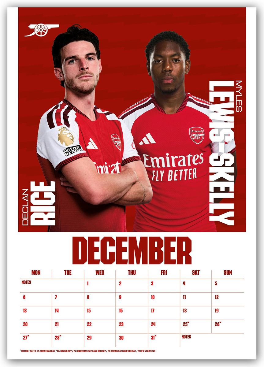 Weitere Ansicht: Arsenal London FC 2027 - A3-Posterkalender | Danilo