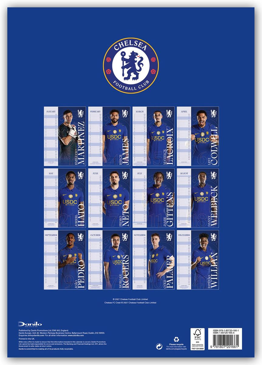 Weitere Ansicht: Chelsea FC 2027 - A3-Posterkalender | Danilo