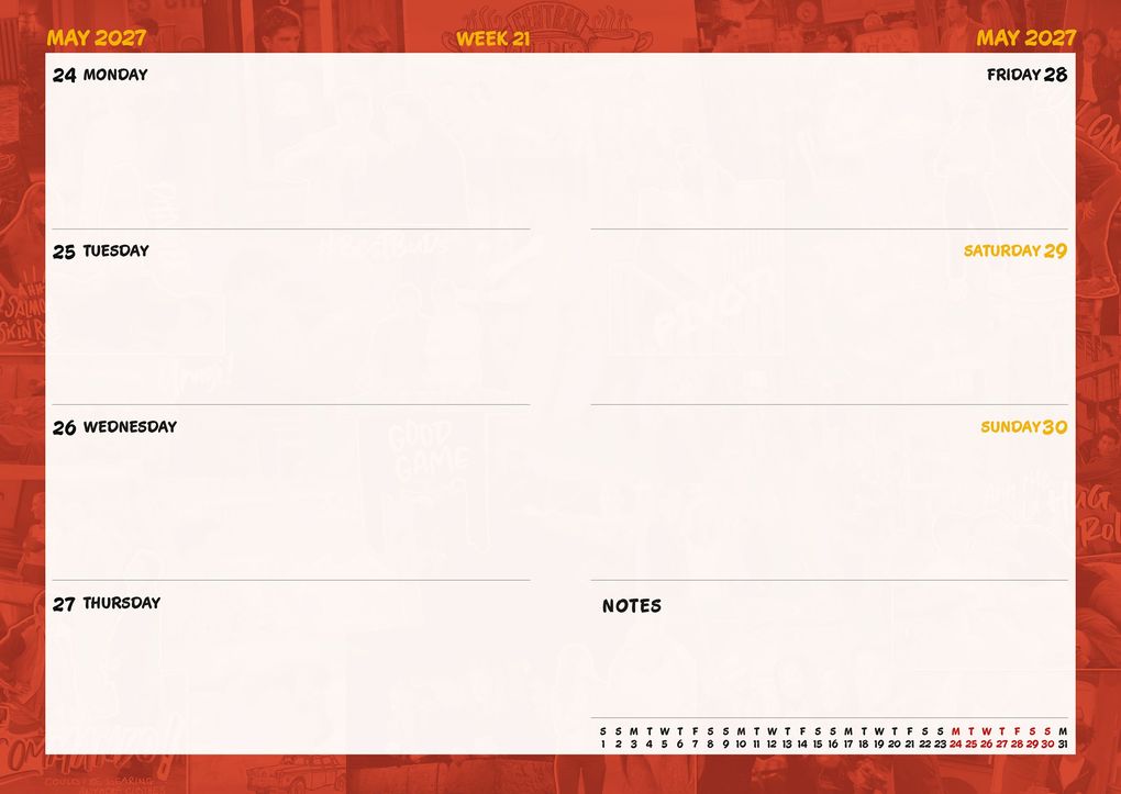 Weitere Ansicht: Friends - A5-Tischkalender 2027 | Danilo Promotion Ltd