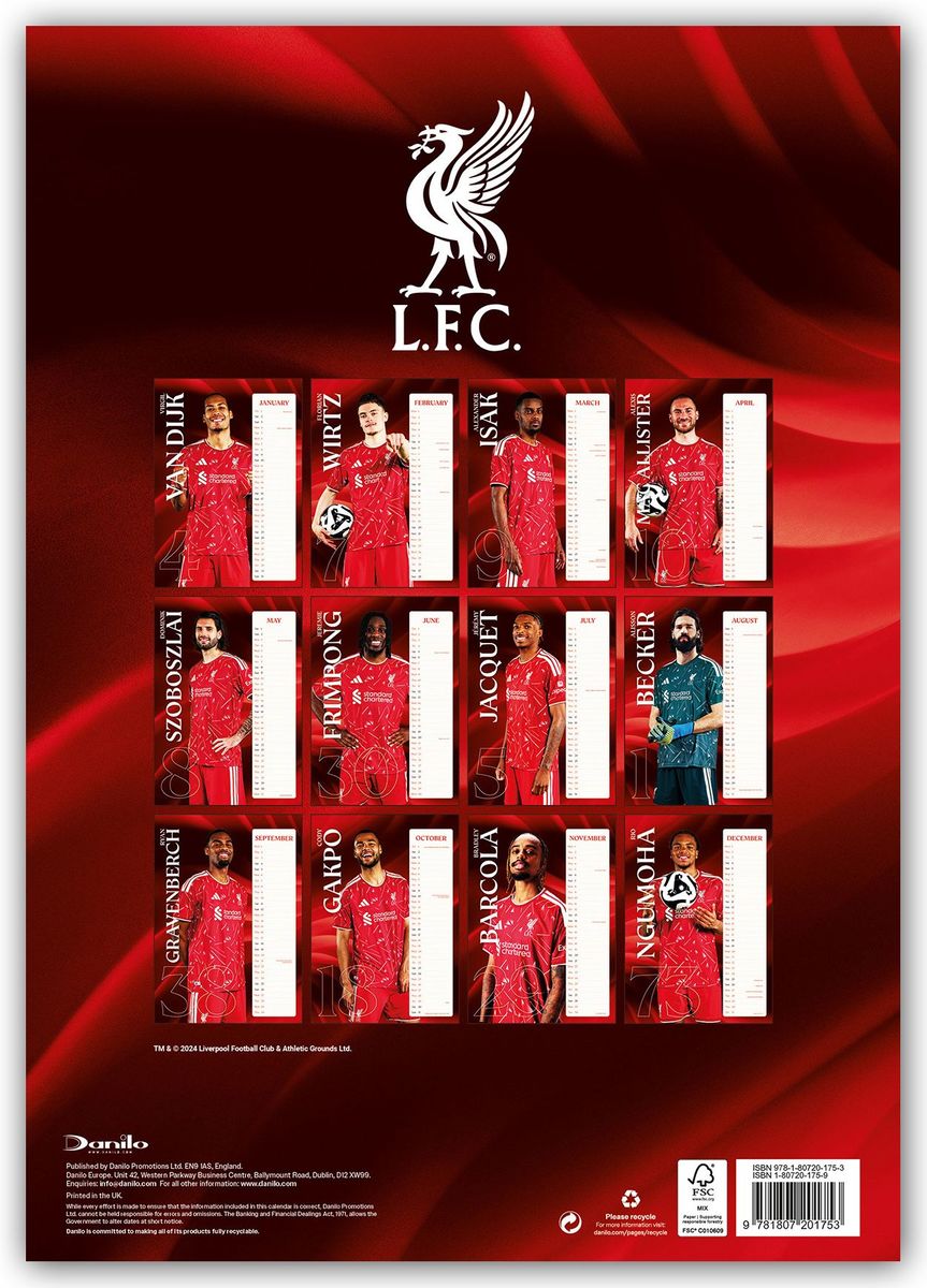 Weitere Ansicht: Liverpool FC 2027 - A3-Posterkalender | Danilo