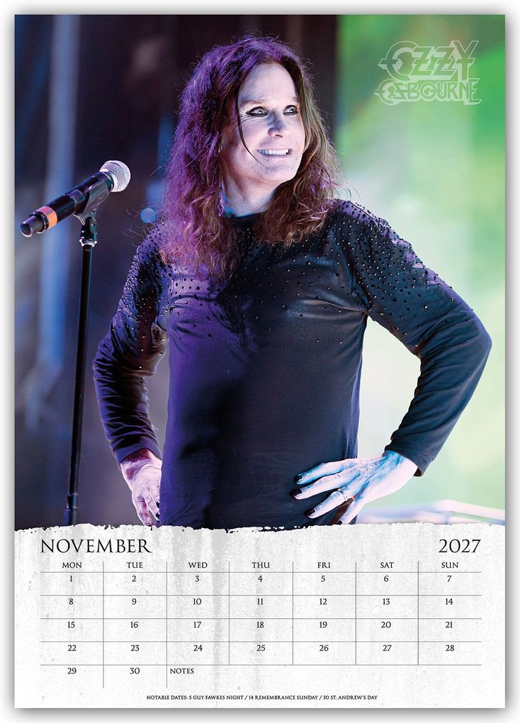 Weitere Ansicht: Ozzy Osbourne 2027 - A3-Posterkalender