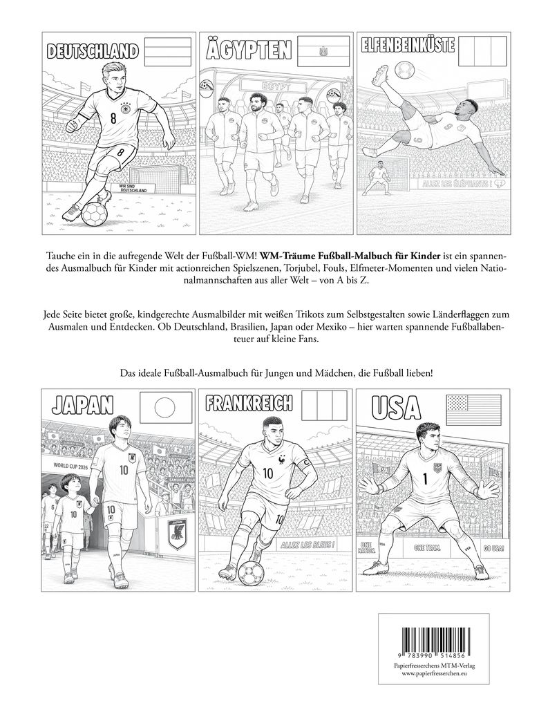Weitere Ansicht: WM-Träume - Fußball-Malbuch für Kinder | Nanja Holland