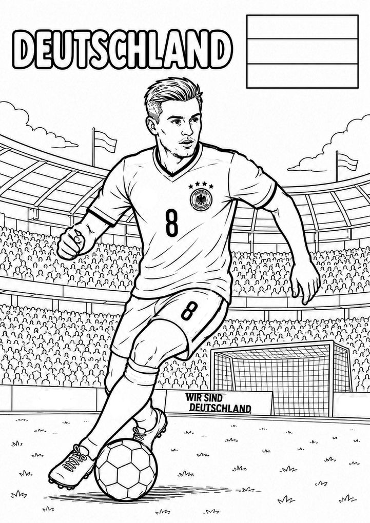 Weitere Ansicht: WM-Träume - Fußball-Malbuch für Kinder | Nanja Holland